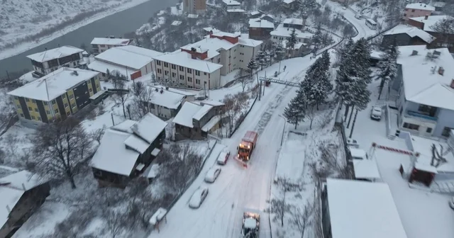 Kemaliye güne karla uyandı Erzincan Haberleri