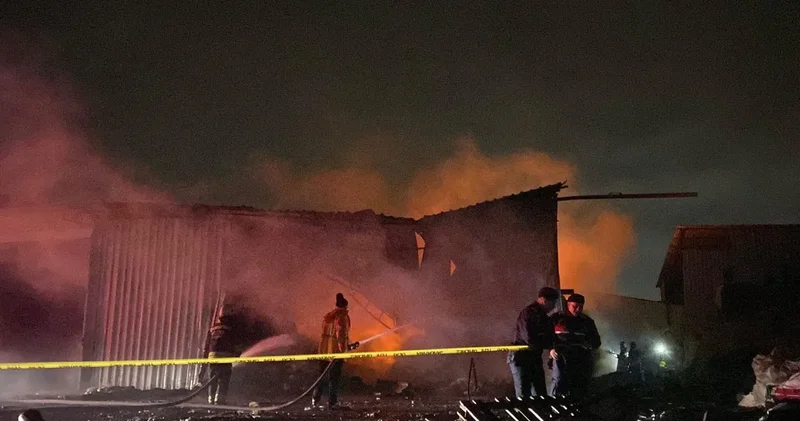 Geri dönüşüm tesisinde yangın