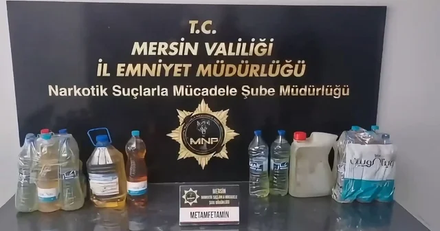 Mersin de takibe alınan cipte 27 litre sentetik uyuşturucu ele geçirildi Mersin Haberleri