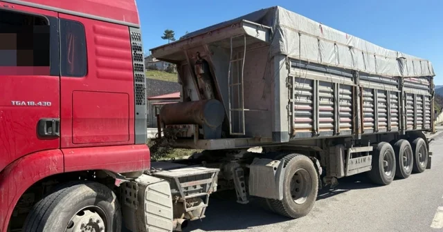 Denetim istasyonuna girmeyen çekicinin sürücüsüne 48 bin lira ceza Samsun Haberleri