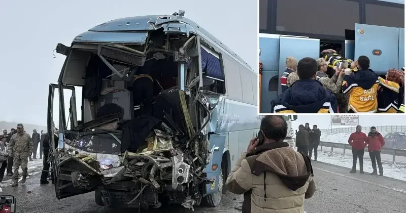 Erzurum da ikinci kez zincirleme trafik kazası meydana geldi: 1 kişi öldü Erzurum Haberleri