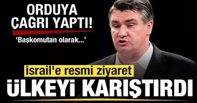 İsrail e resmi ziyaret ülkeyi karıştırdı! Orduya çağrı yaptı: Başkomutan olarak...