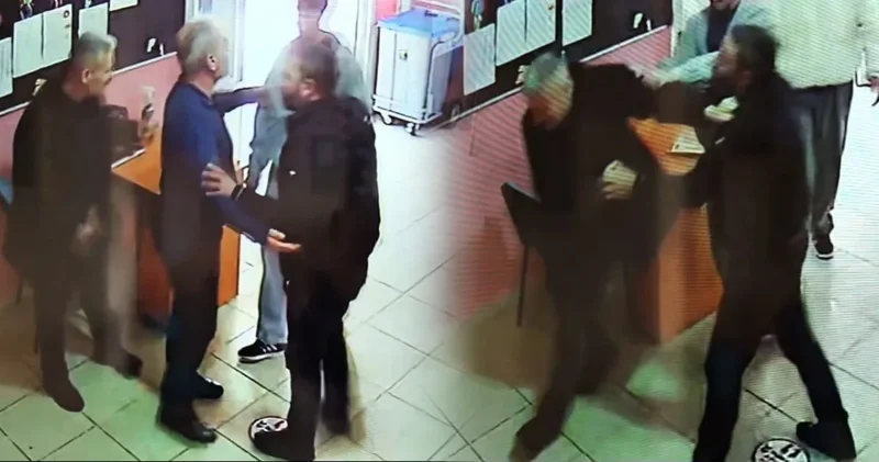 Okul basıp iki müdüre saldırdı! Skandal olay kamerada