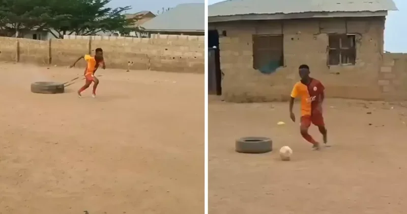 Tek hayali Galatasaray da oynamak olan Afrikalı gence bakar mısınız