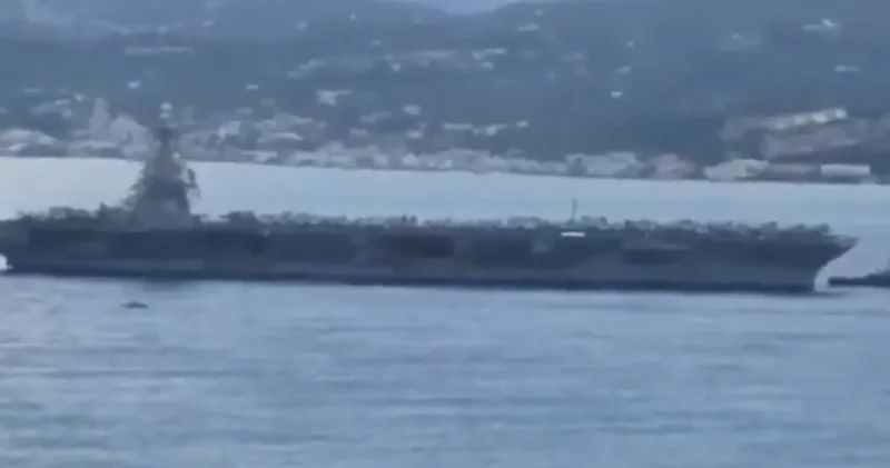 ABD nin dev uçak gemisi Girit açıklarında görüldü