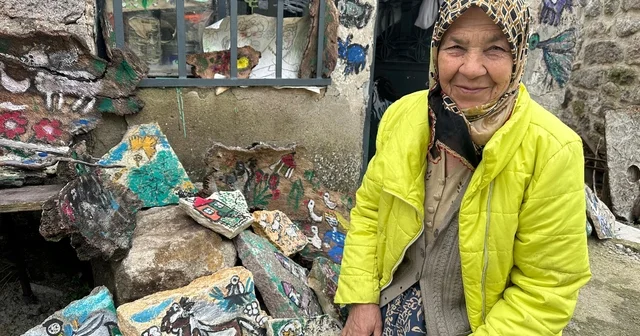 74 yaşındaki Hakime teyzenin resim tutkusu Annesinin evini resim galerisine dönüştürdü Kartonlara, ağaçlara ve kağıtlara çizdiği binlerce resmi evinde sergiliyor Çanakkale Haberleri