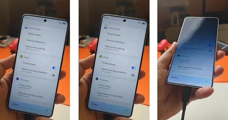 Galaxy S26 Ultra nın gizlilik ekranı özelliği kanlı canlı görüntülendi: İşte o anlar