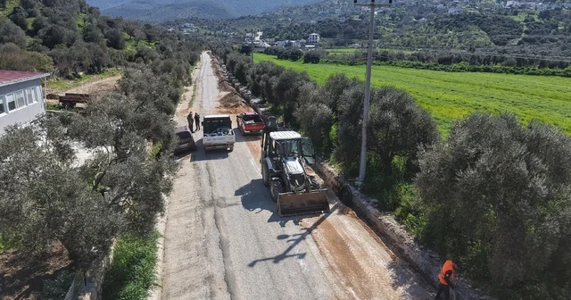 Milas Kemikler Mahallesi içme suyu hattı kamusal alana taşınıyor Muğla Haberleri