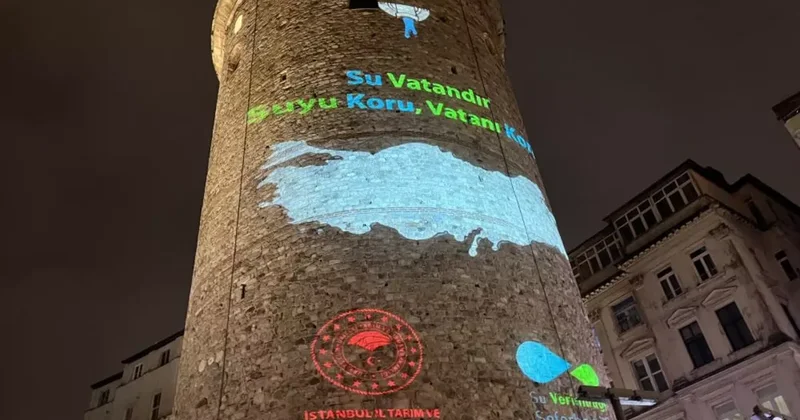 Galata Kulesi nde Dünya Su Günü farkındalığı