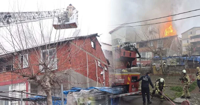 Maltepe’de yangın paniği! Mahsur kalan 2 kişi yara almadan kurtuldu
