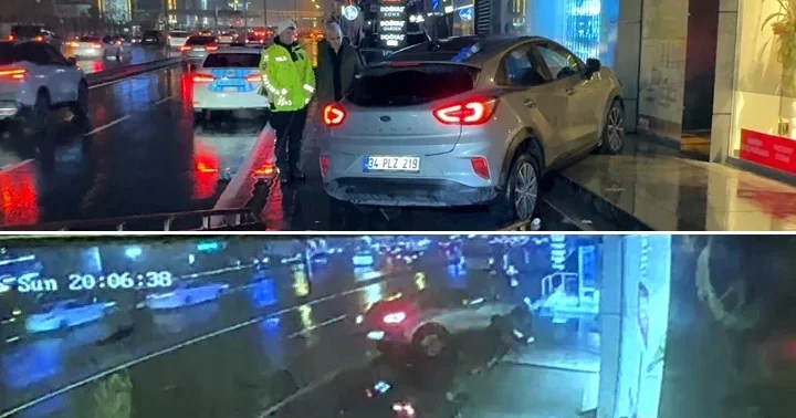 Avcılar’da otomobil kaldırımdaki 14 yaşındaki çocuğa çarptı