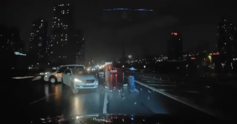 Otoyolda makas terörü! Yurttaşın canı böyle hiçe sayıldı