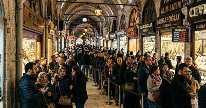 Altında düşüş yoğunluğu... Gram altın tükendi! Kuyumcu sırasında saatler geçti
