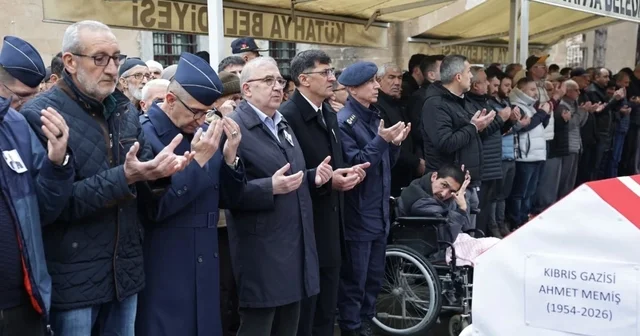 Kıbrıs Gazisi Ahmet Memiş son yolculuğuna uğurlandı Kütahya Haberleri
