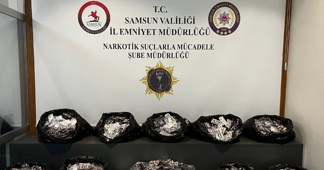 Samsun da narkotik operasyonu: 52 bin 206 adet uyuşturucu hap ele geçirildi Samsun Haberleri