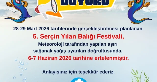 Serçin Yılan Balığı Festivali ertelendi Aydın Haberleri