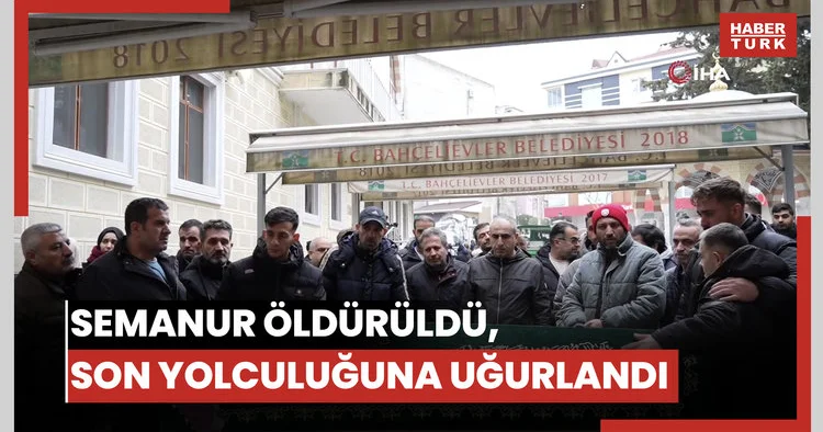 Eşi tarafından öldürülüp yakılmak istenen Semanur son yolculuğuna uğurlandı