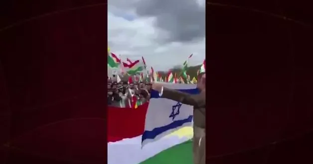 Nevruz kutlamalarında alçak görüntüler: İsrail bayrağı açıp, Netanyahu sloganı attılar!