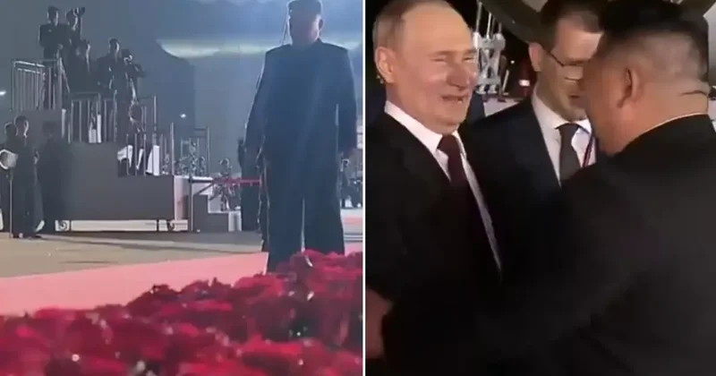 Putin, Kuzey Kore de Görkemli Törenle Karşılandı