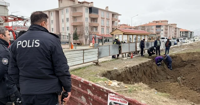 İnşaat alanında doğalgaz hattı koptu, ekipler seferber oldu Erzincan Haberleri
