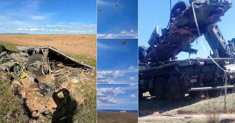 Uçaktan bırakılan 600 bin euroluk zırhlı araç yere çakılarak hurdaya döndü Dünya Haberleri