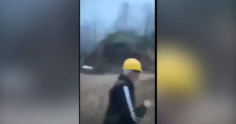 Giresun da heyelan! Toprak altında kalmaktan son anda kurtuldular