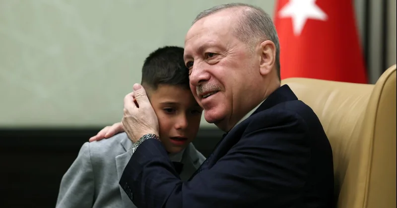 Cumhurbaşkanlığı Külliyesi ndeki 23 Nisan kabulünde duygu dolu anlar