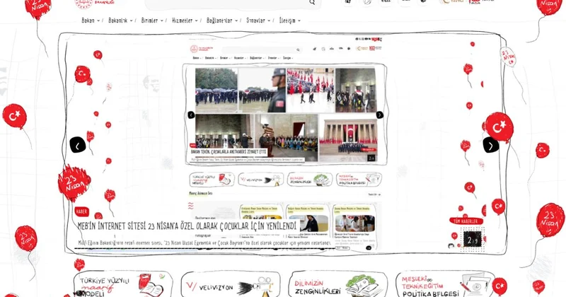 MEB in internet sitesi 23 Nisan a özel yeniden tasarlandı