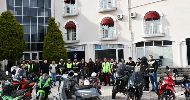 Samsun da motosiklet sürücülerinden 23 Nisan turu Samsun Haberleri