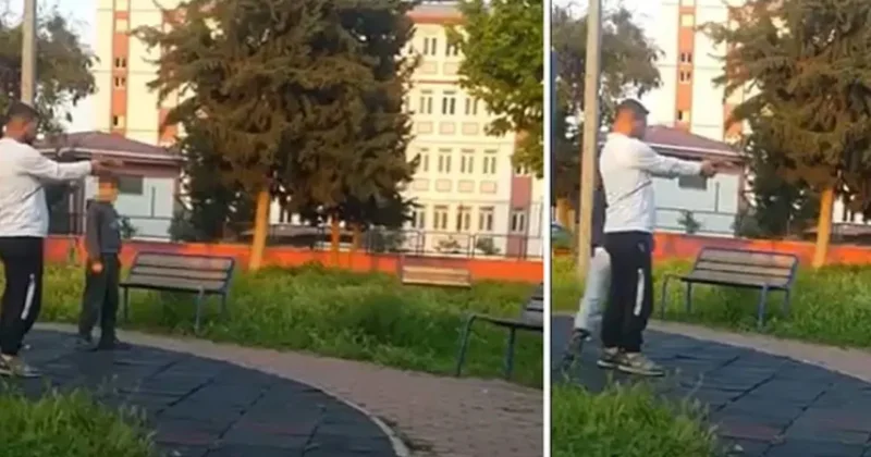 Olacak iş değil: Parkta küçük çocuğa atış talimi yaptırdı Sözcü Gazetesi