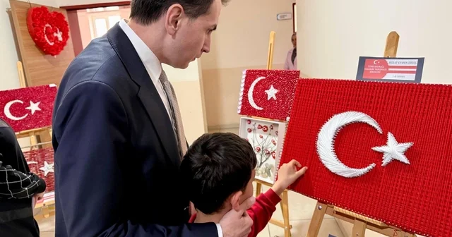 Hisarcık ta bayrak tasarım sergisi açıldı Kütahya Haberleri