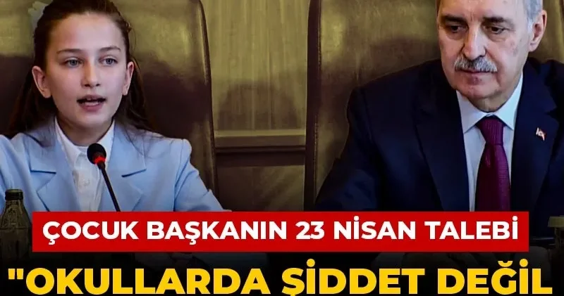 Meclis Başkanlığı koltuğuna oturan çocuğun ilk talebi: Okullarda şiddet değil güven istiyoruz