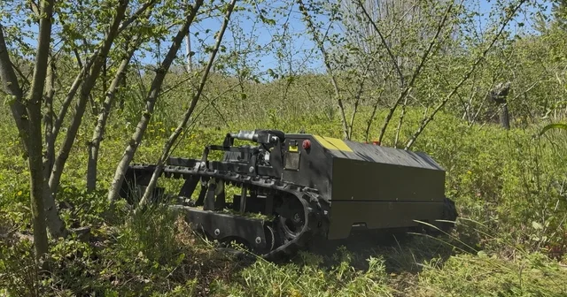 Günler süren işi 3 saatte bitiriyor, çiftçi ise hayretle izliyor Tarımda robotik dönem: Tırpanları bırakıp robotu izlemeye başladılar Sakarya Haberleri