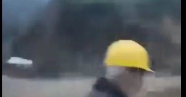 Giresun da heyelan; sondaj makinesi toprak altında kaldı Giresun Haberleri