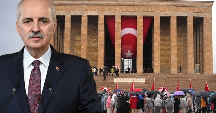 TBMM Başkanı Kurtulmuş ve beraberindeki heyet Anıtkabir de