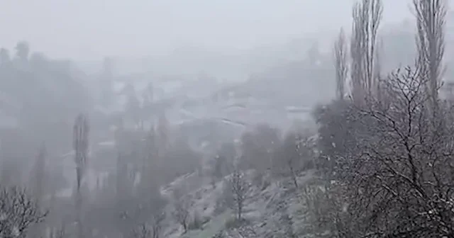 Çorum’da bahar yerini kara bıraktı: Yüksek kesimler beyaza büründü VİDEO İZLE