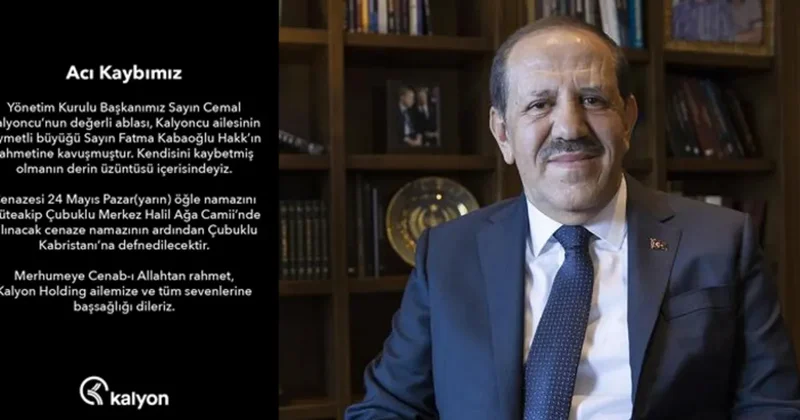 Cemal Kalyoncu nun ablası Fatma Kabaoğlu vefat etti