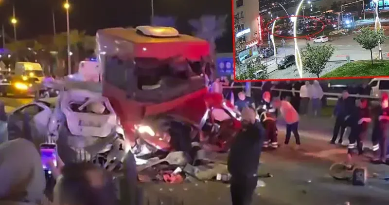 Giresun da 4 araçlı zincirleme kaza kamerada; 3 ü çocuk 5 ölü, 7 yaralı