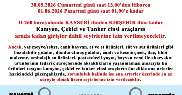 Kayseri de tatil dönüşü trafik yoğunluğuna emniyetten önlem Kayseri Haberleri