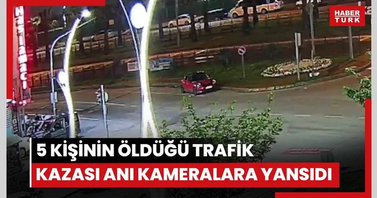 Giresun daki 5 kişinin öldüğü trafik kazası anı kameralara yansıdı