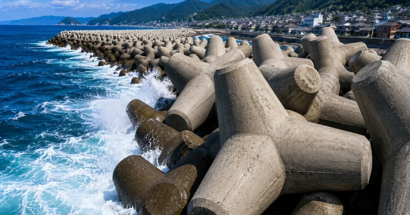Okyanusa tanesi 80 tonluk betonlar döküldü: Kalkan olarak kullanıyorlar Sözcü Gazetesi