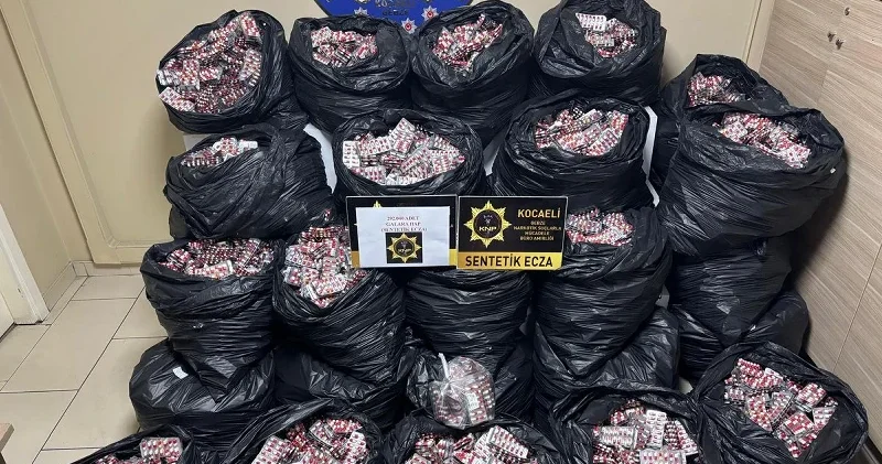 Kocaeli’de zehir operasyonu! Milyonlarca hap ve üretim düzeneği ele geçirildi Gündem Haberleri