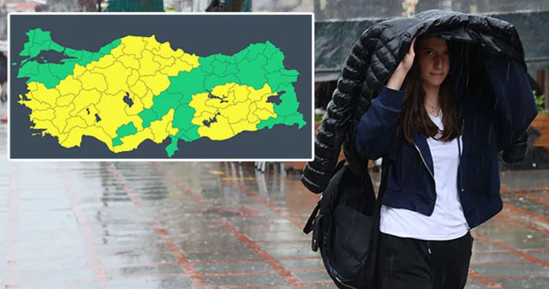 Hava durumu İstanbul: Her yerde sağanak! İşte sarı alarm verilen 45 ilimiz ve hava durumu Son dakika haberleri