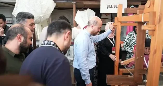 8. Etnospor Kültür Festivali nde Bilal Erdoğan geleneksel dokuma sanatını deneyimledi