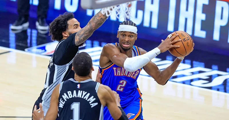 NBA de Spurs ü 123 108 yenen Thunder, seride 2 1 öne geçti