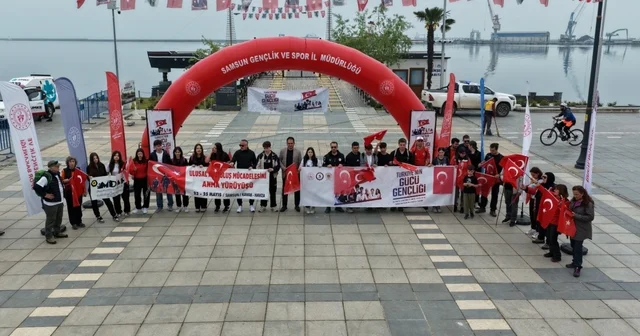 86 kilometrelik Dağcılık Ulusal Kurtuluş Mücadelesi Anma Yürüyüşü başladı Samsun Haberleri