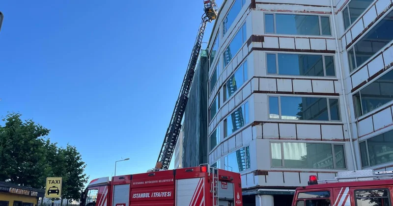 İstanbul da 6 katlı binada yangın