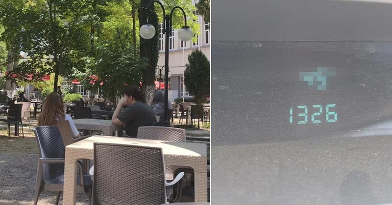 Kent merkezinde sıra dışı manzara! Herkes gölge aradı