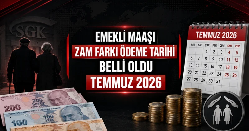 EMEKLİ MAAŞI ZAM FARKI ÖDEME TARİHİ AÇIKLANDI! 2026 Temmuz SSK ve Bağ Kur en düşük emekli maaş farkları yattı mı, ne zaman yatacak? SGK duyurdu!
