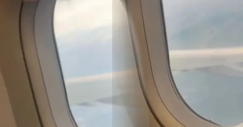 Fırtınaya havada yakalandılar! Uçaktaki panik anları kamerada